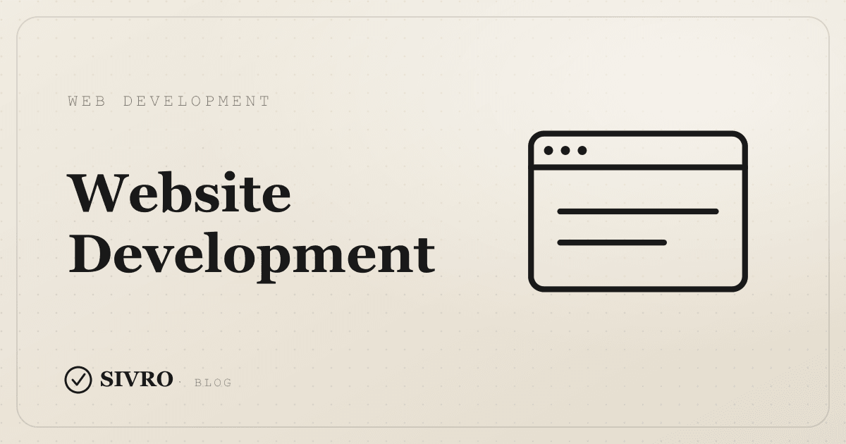 Best website development company in India — SIVRO