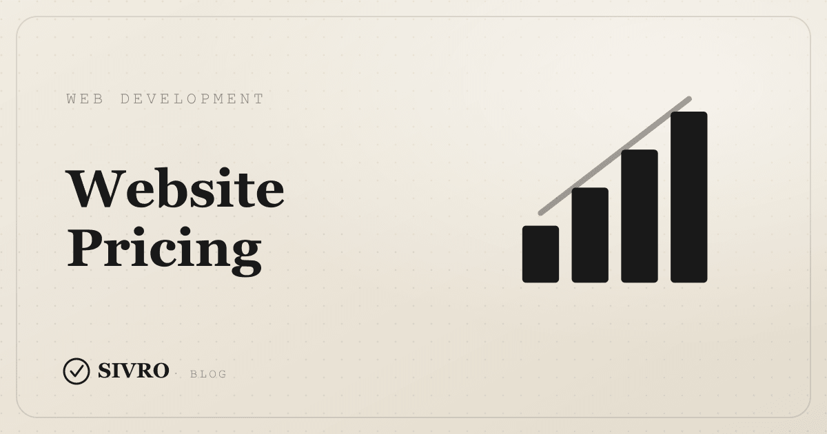Website development cost in India pricing guide — SIVRO